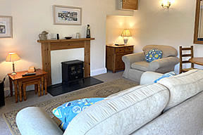 Stylish open plan sitting room and dining area